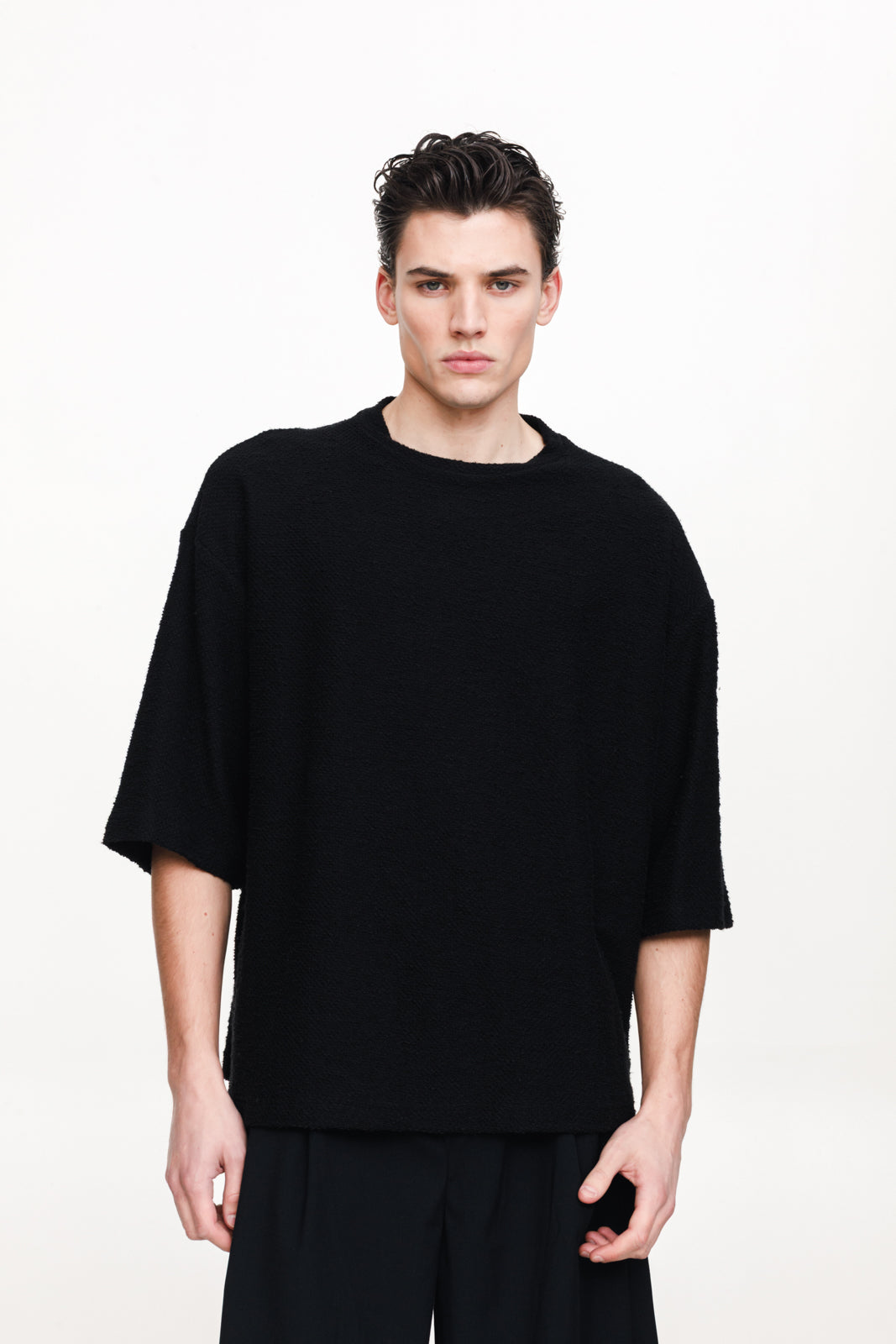 ss26-1881_1080x MIRATH T-SHIRT TEXTURE BLACK - Image 1